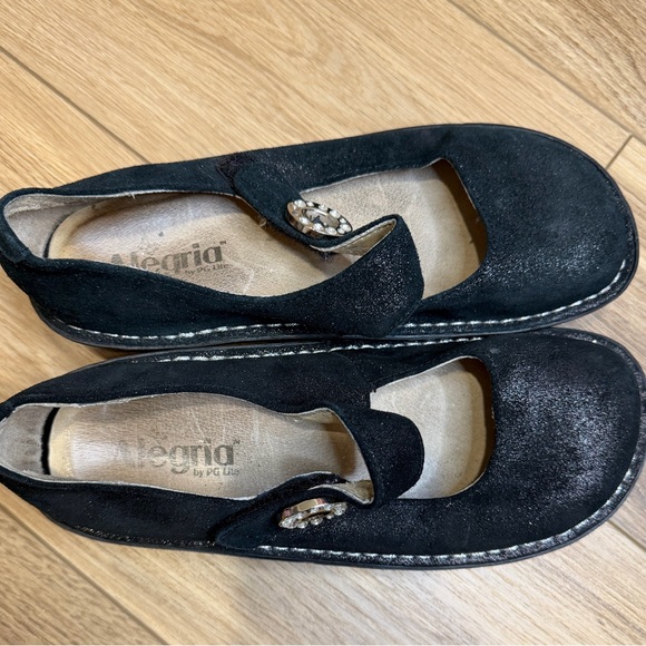 Alegria Paloma Black Shimmer Mary Jane Comfort Shoes PAL 211. Size 39 (US 8–8.5) - Picture 3 of 7